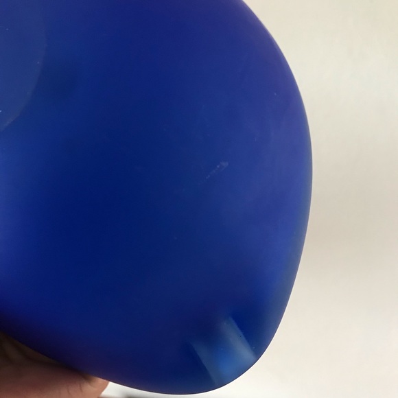 Vintage blue frosted cases glass catchall/ ashtray - Picture 5 of 9